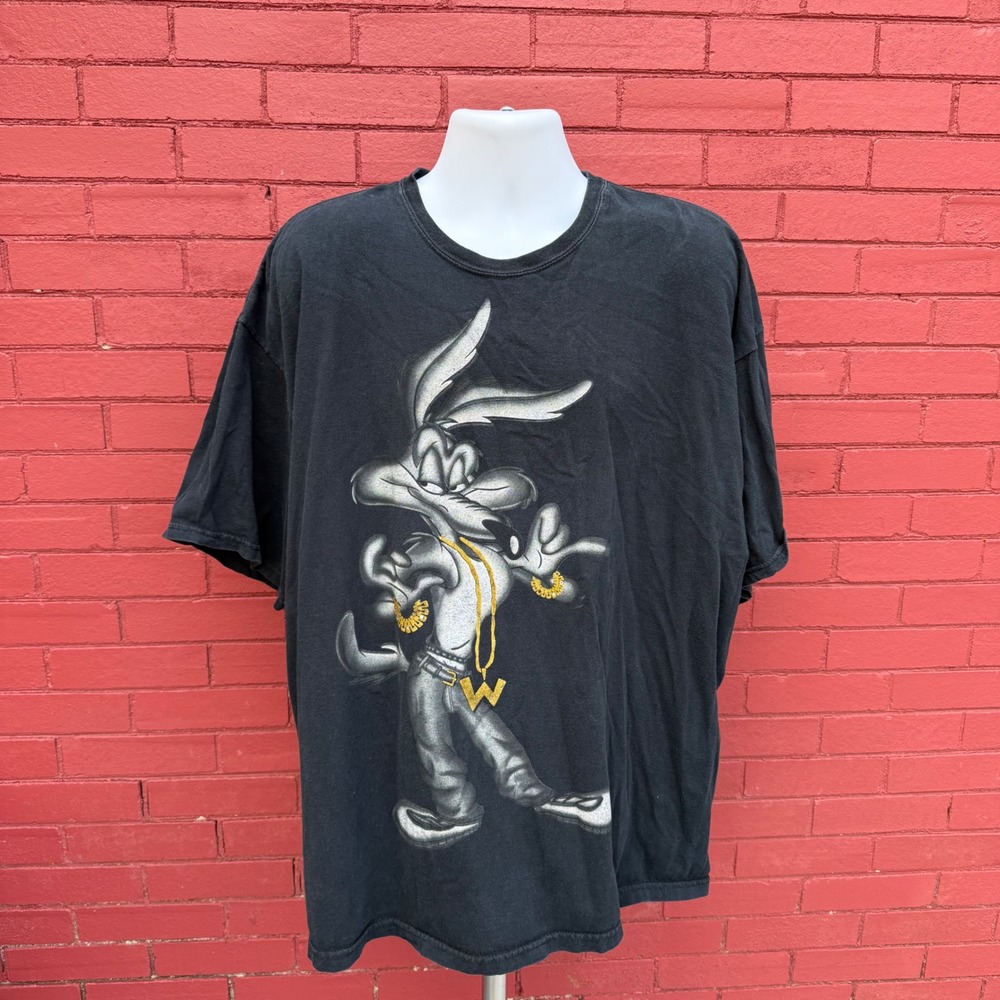 Looney Tunes Wile E Coyote Hip Hop Graphic Shirt Black‎ Mens 3XL Warner Bros